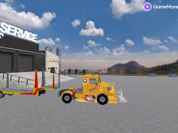 Crazy car transport truck