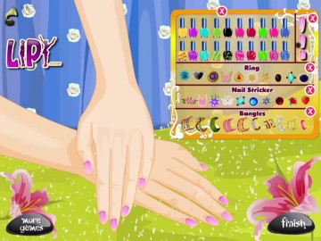 Floral Manicure Decoration